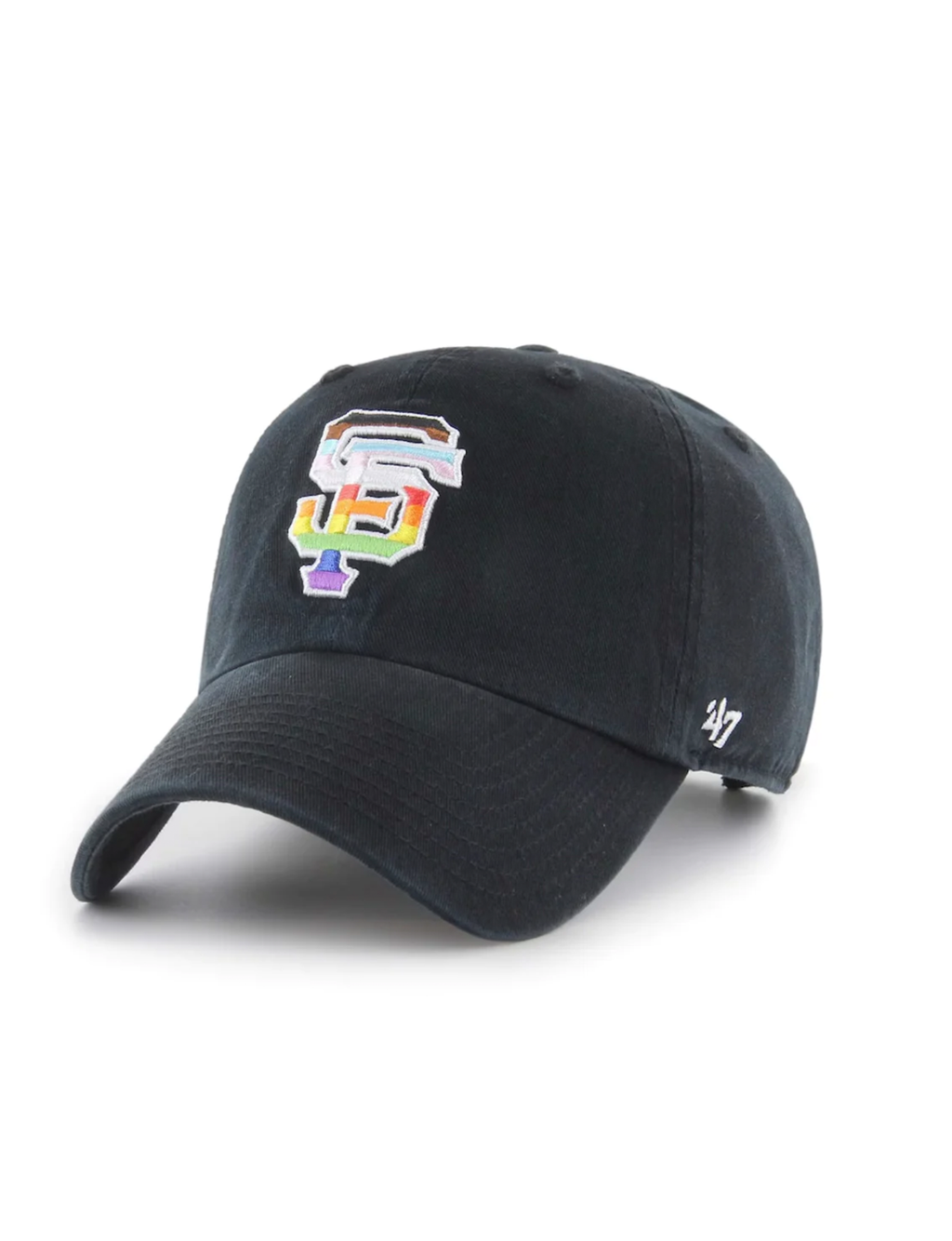 SF Giants Pride Basic Ball Cap, Black/Rainbow
