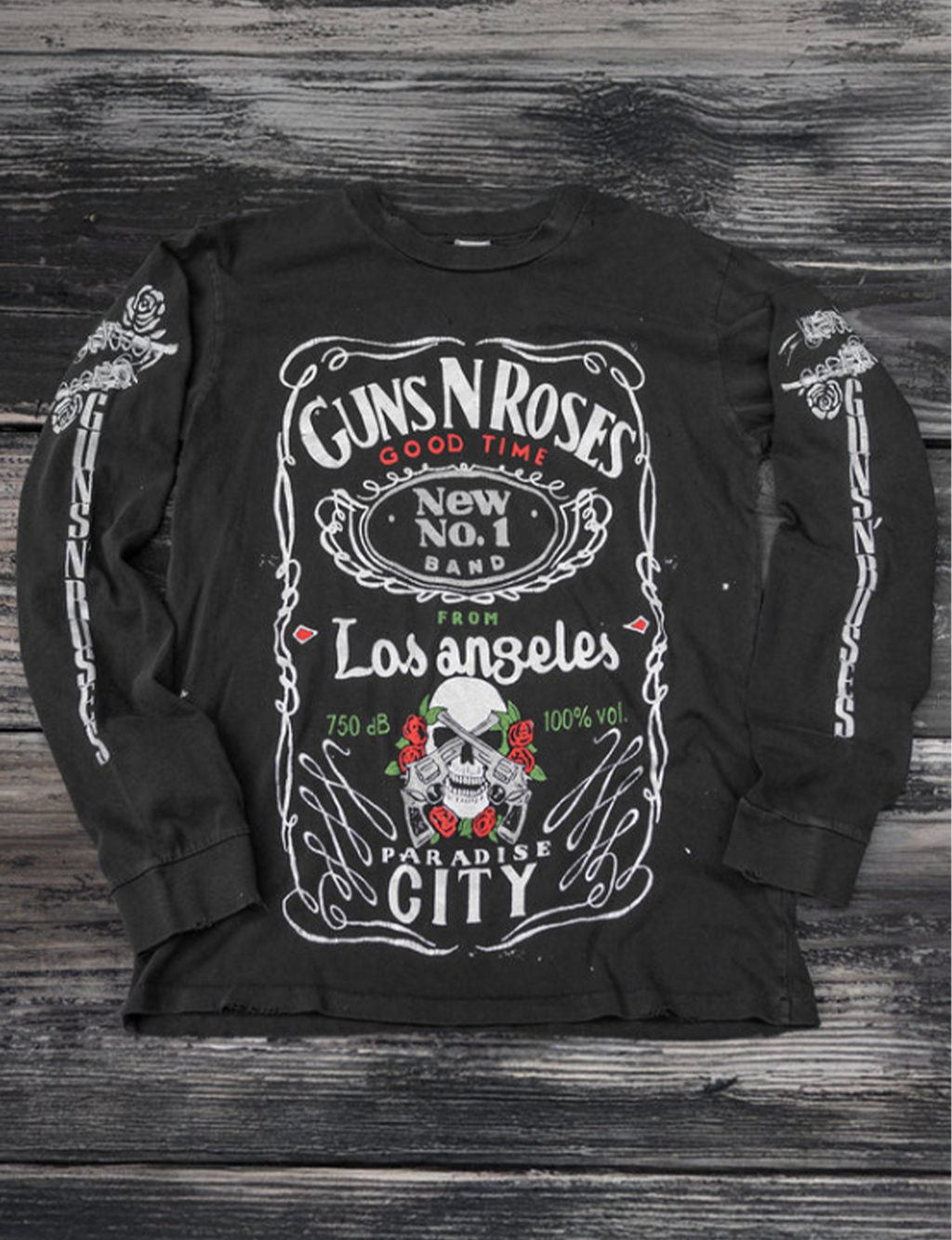 Guns N Roses Good Time LA Long Sleeve, Coal – Punch Clothing