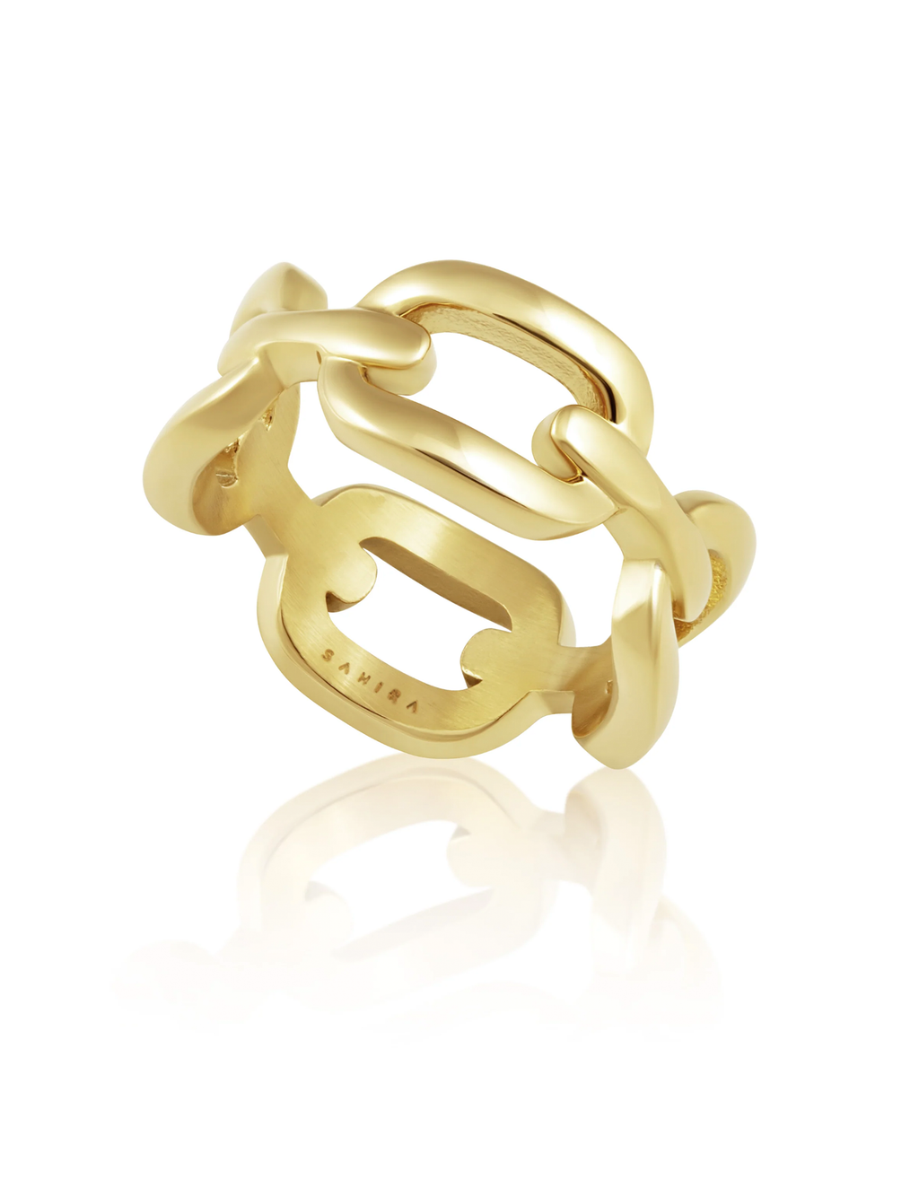 Mabel Chain Ring, Gold 7
