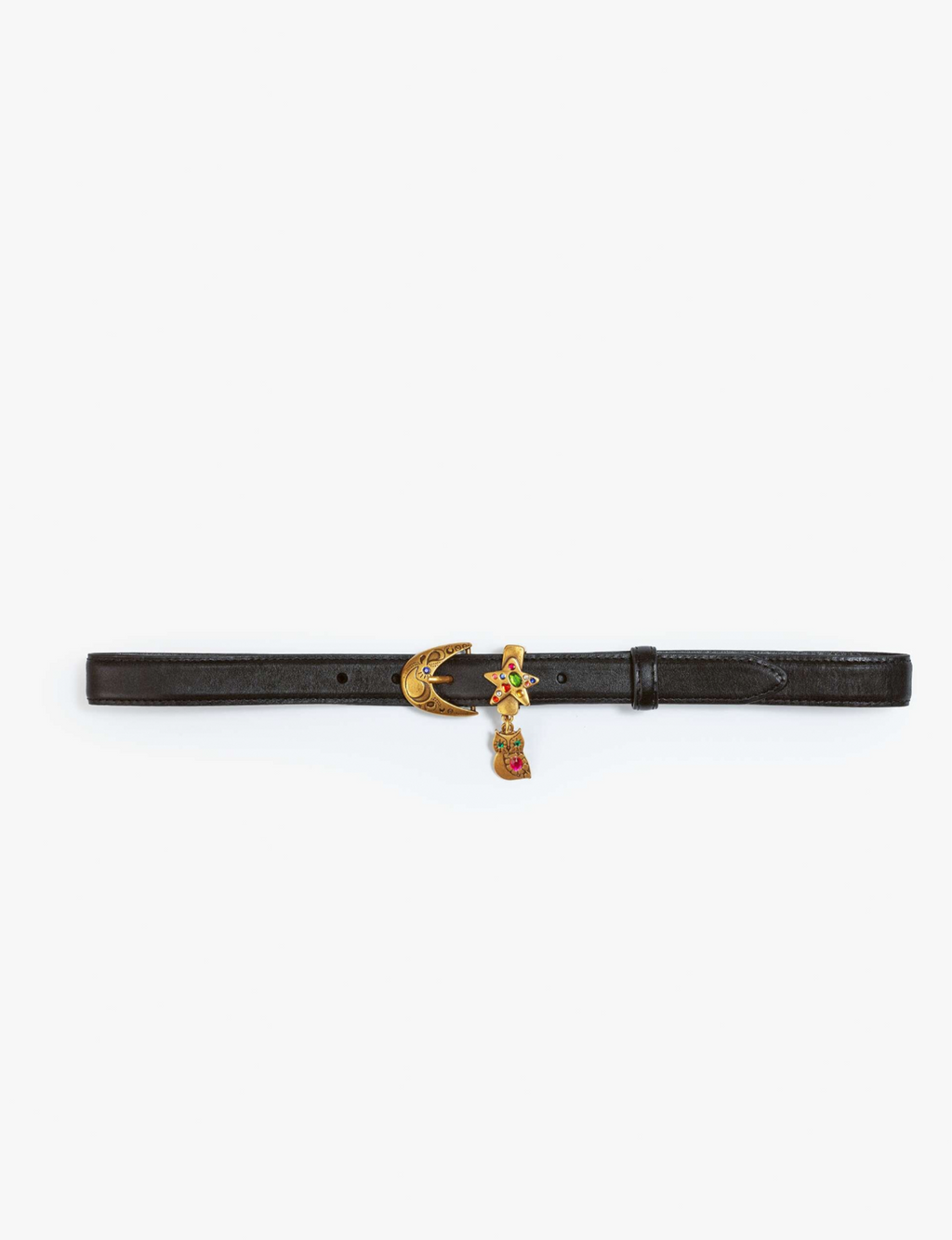 MOTHER Charm School leather belt The Charm School - Brown | MOTHER DENIM main image 2