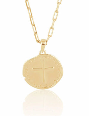 Amelia Coin Necklace, Gold