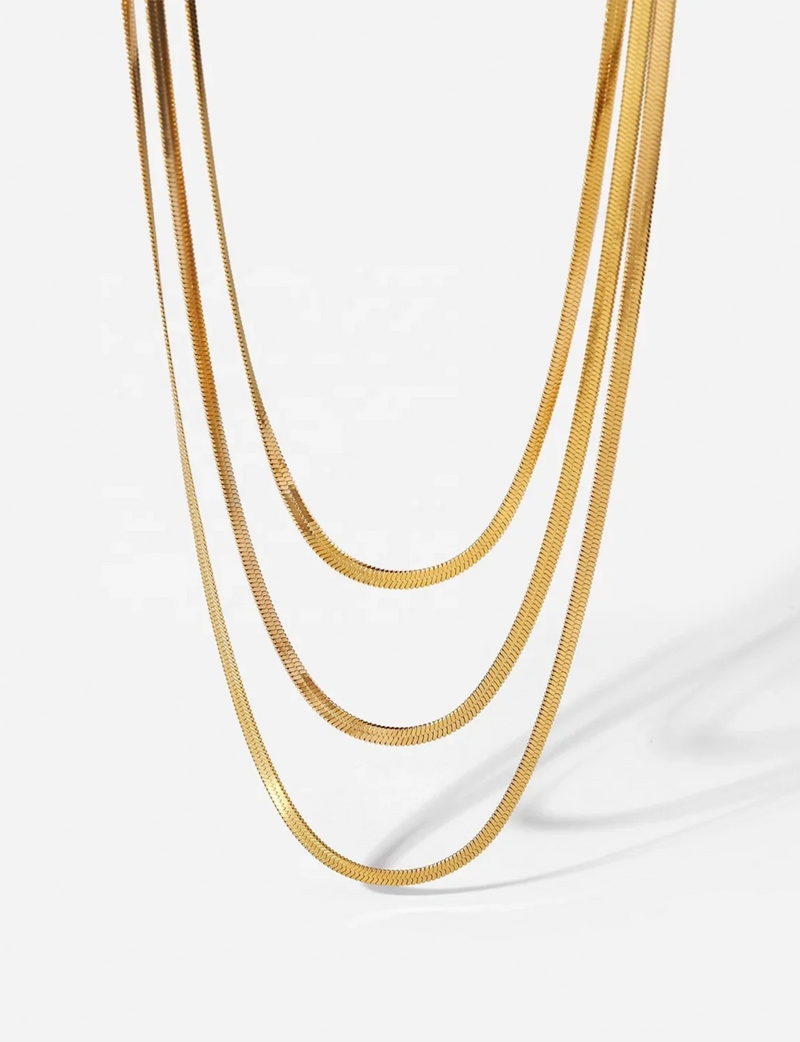 Penelope Multi Layered Chain, Gold Plated