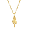 Kiss Off Middle Finger Necklace 16-18", Gold