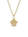 Furrever In Your Heart CZ Necklace, Gold