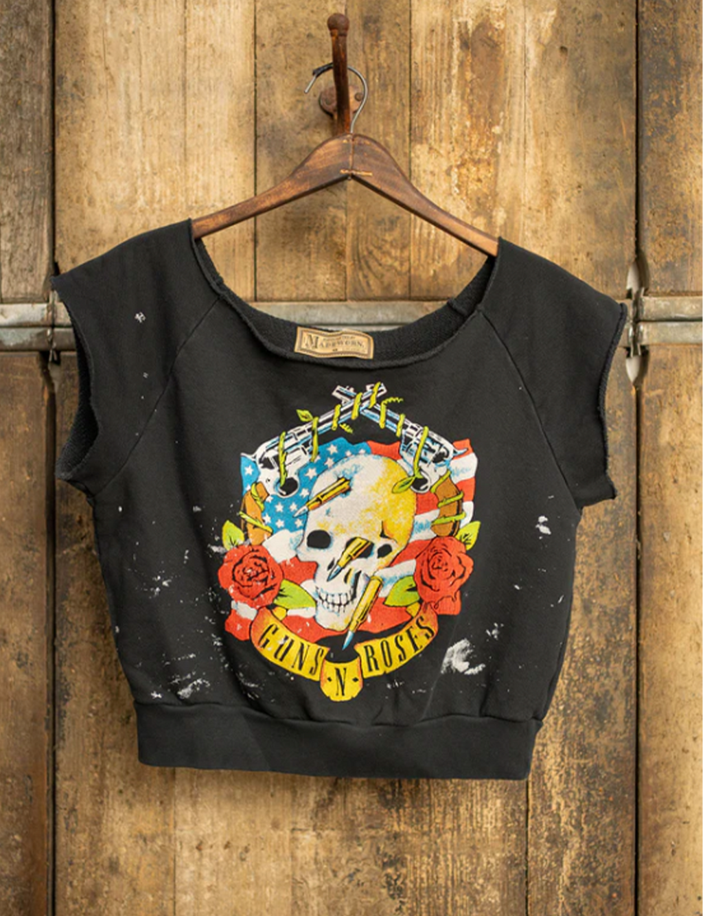 Guns N Roses Cut Sweatshirt, Coal
