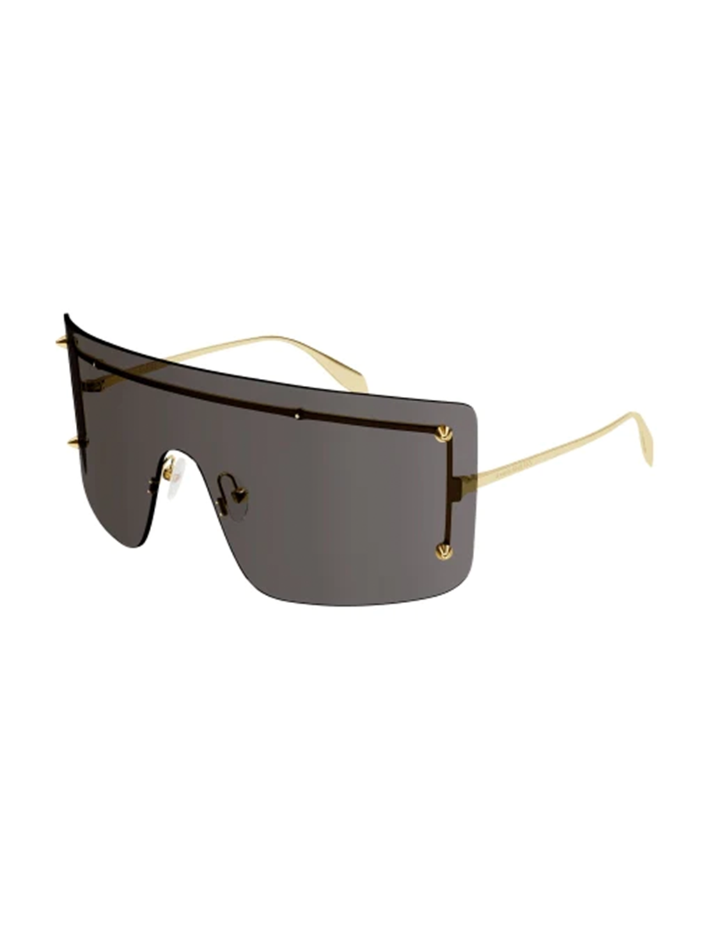 Shield Sunglasses, Gold/Brown