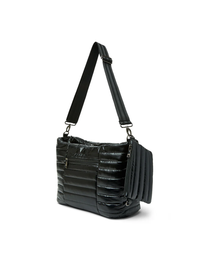 Two Faced Reversible Tote, Pearl Black