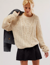 Frankie Cable Sweater, Ivory