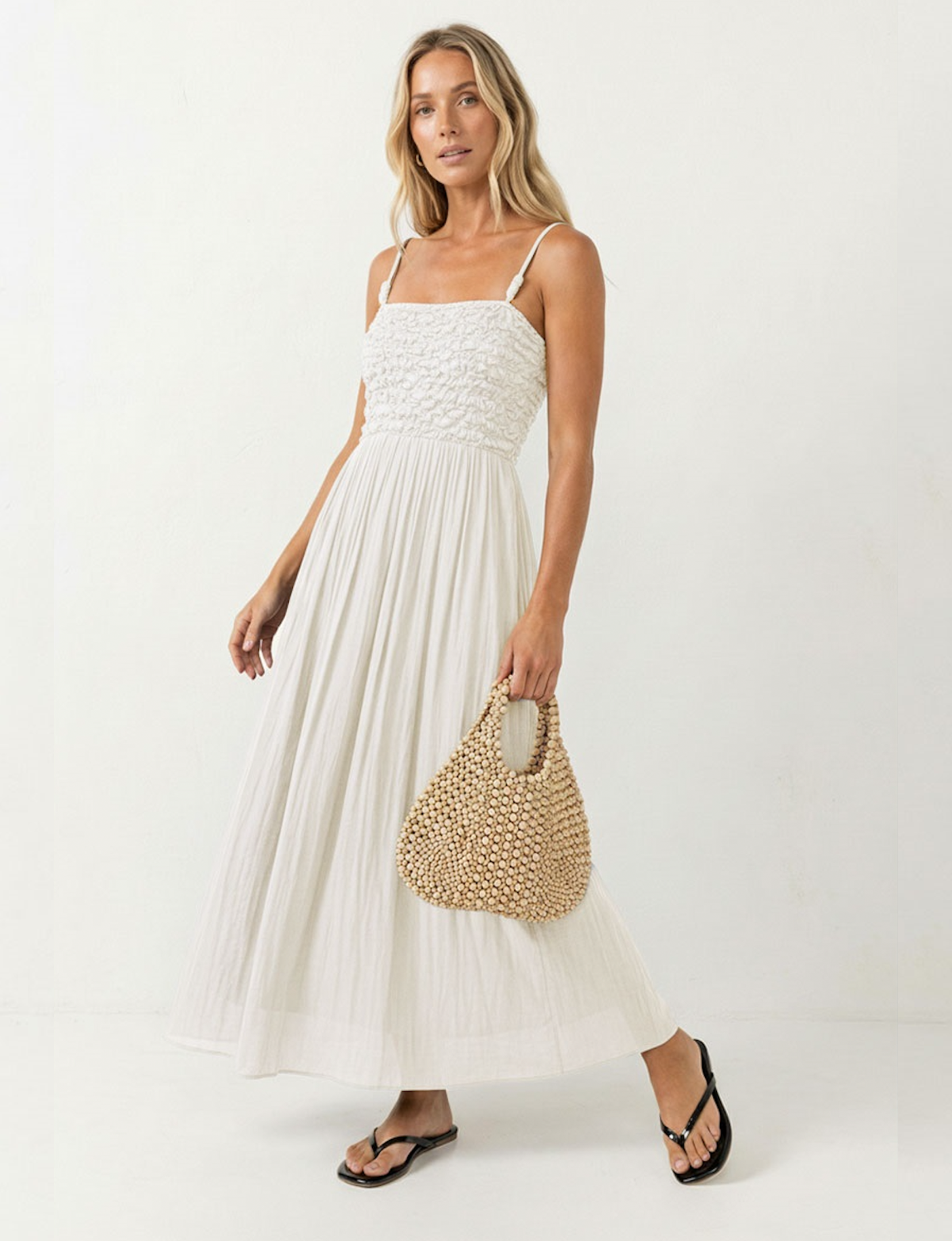 The Cord Maxi Dress, Winter White