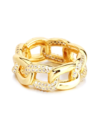 Botella Chain Ring, Gold 8