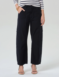 Marcelle Low Slung Cargo Pants, True Navy