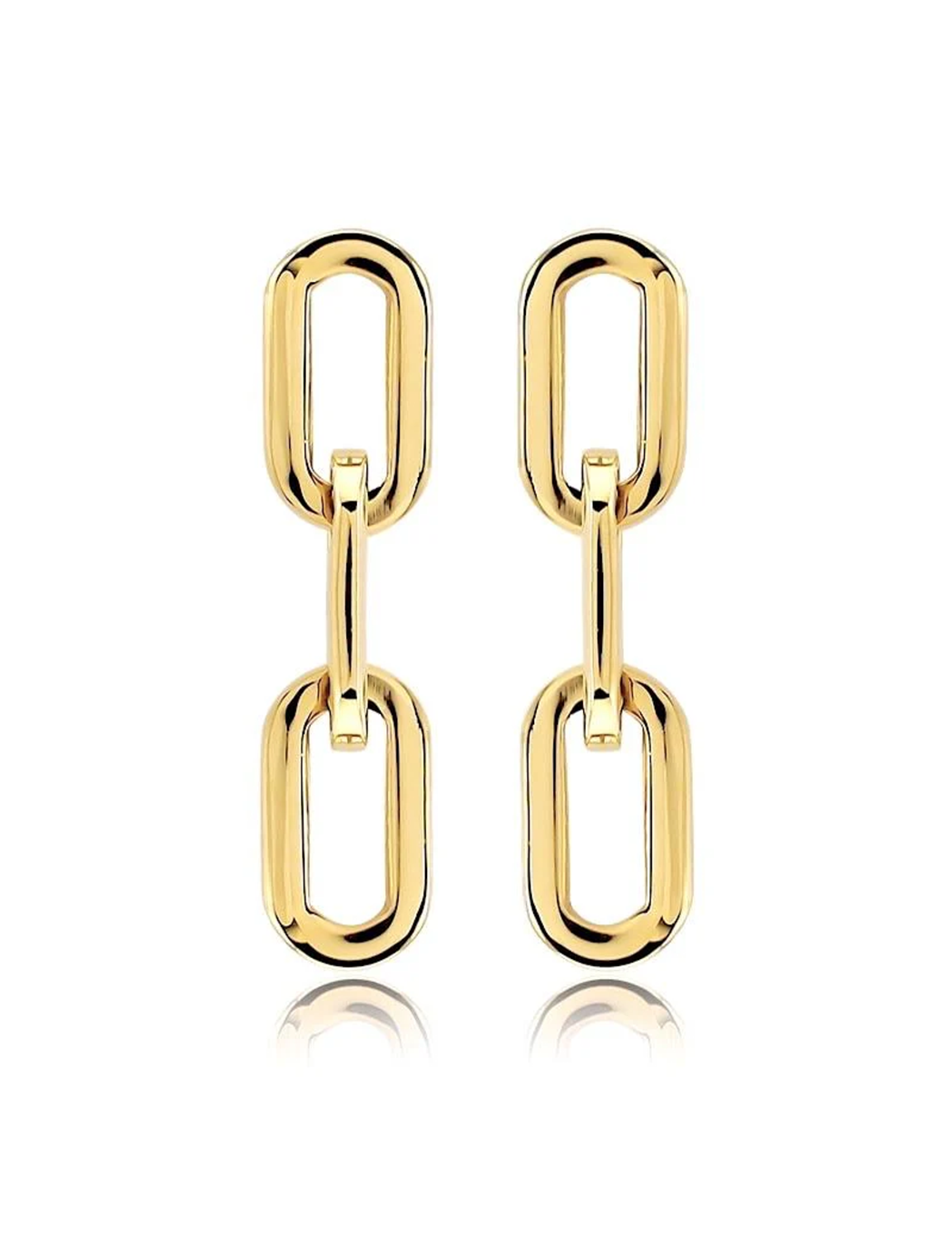 Jenna Link Earrings, Gold