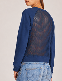 Mesh Back Pullover, Deep Seas