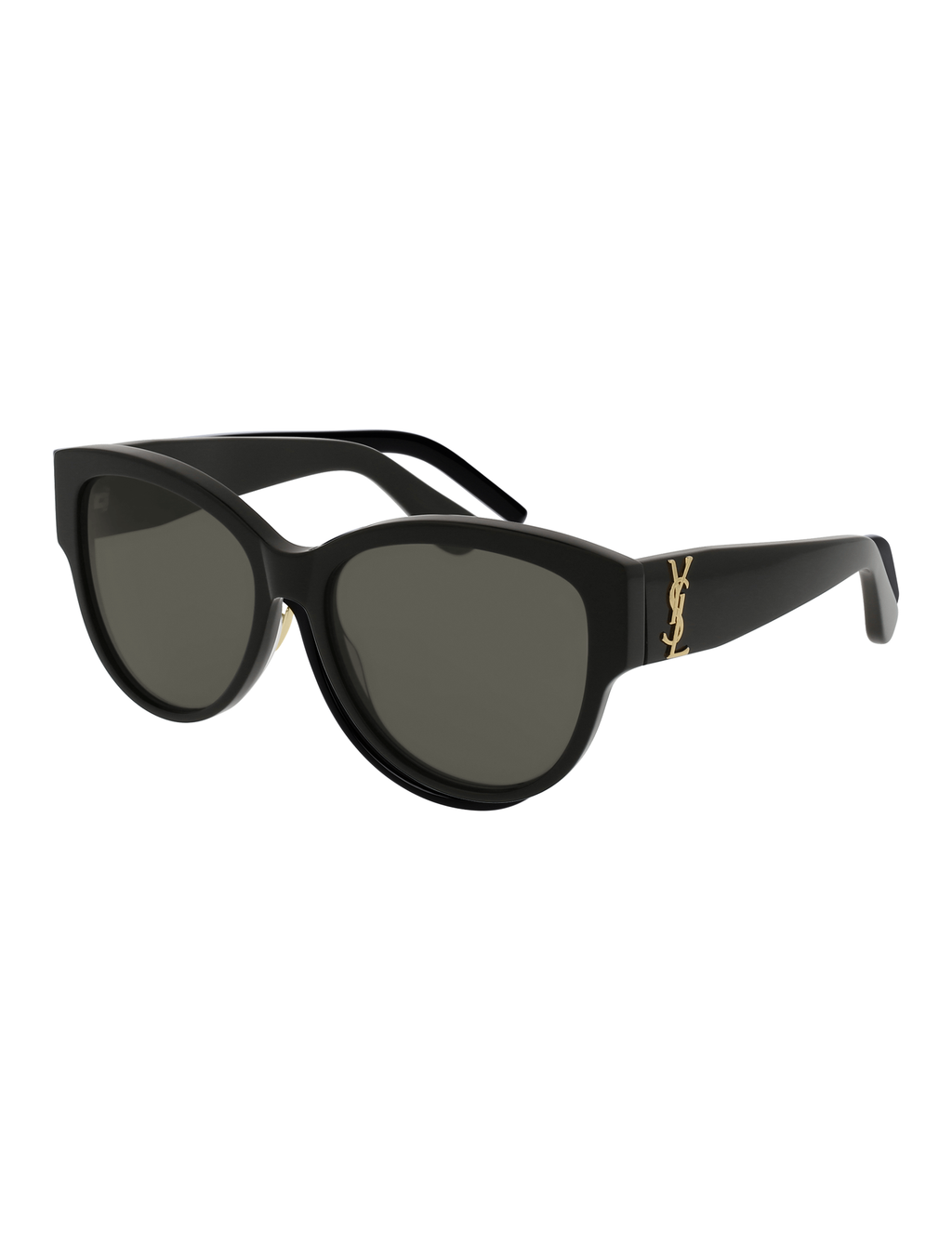 Cat Eye Sunglasses Large Logo, Black