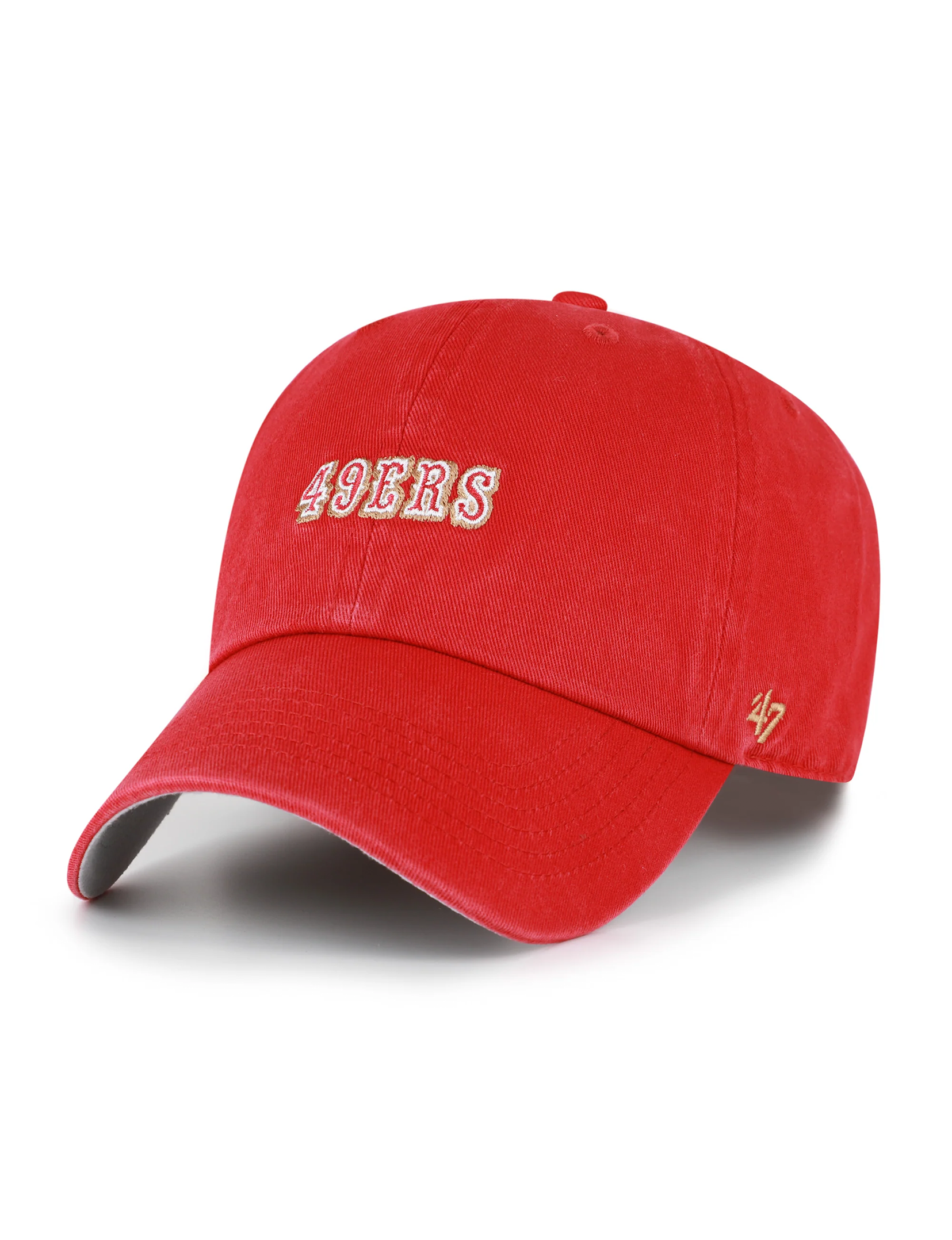 SF 49ers Base Runner Script Cap, Red/White