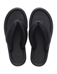 Puffed Up Flip Flops, Black