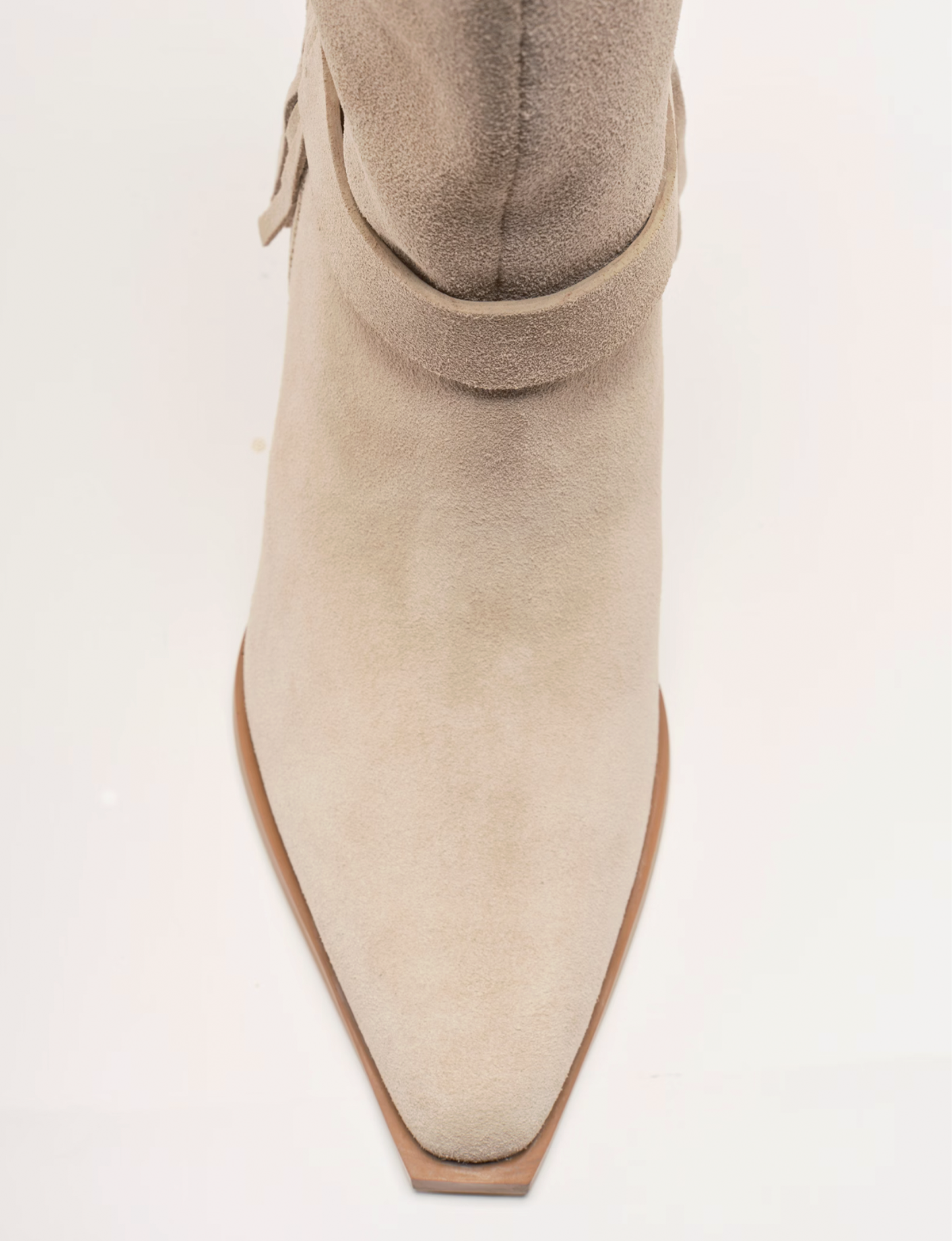 Faith Fringe Western Boot, Shortbread Suede