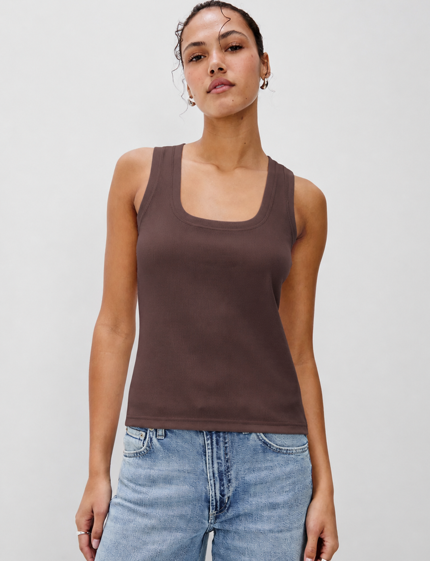 Bobbie Tank Top, Espresso