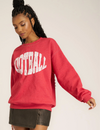 'Football' Sweatshirt, Red Dahlia