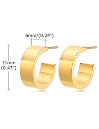 Wyatt Mini Hoop, Gold Plated