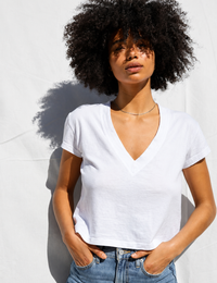 Alanis Recycled V-Neck, White