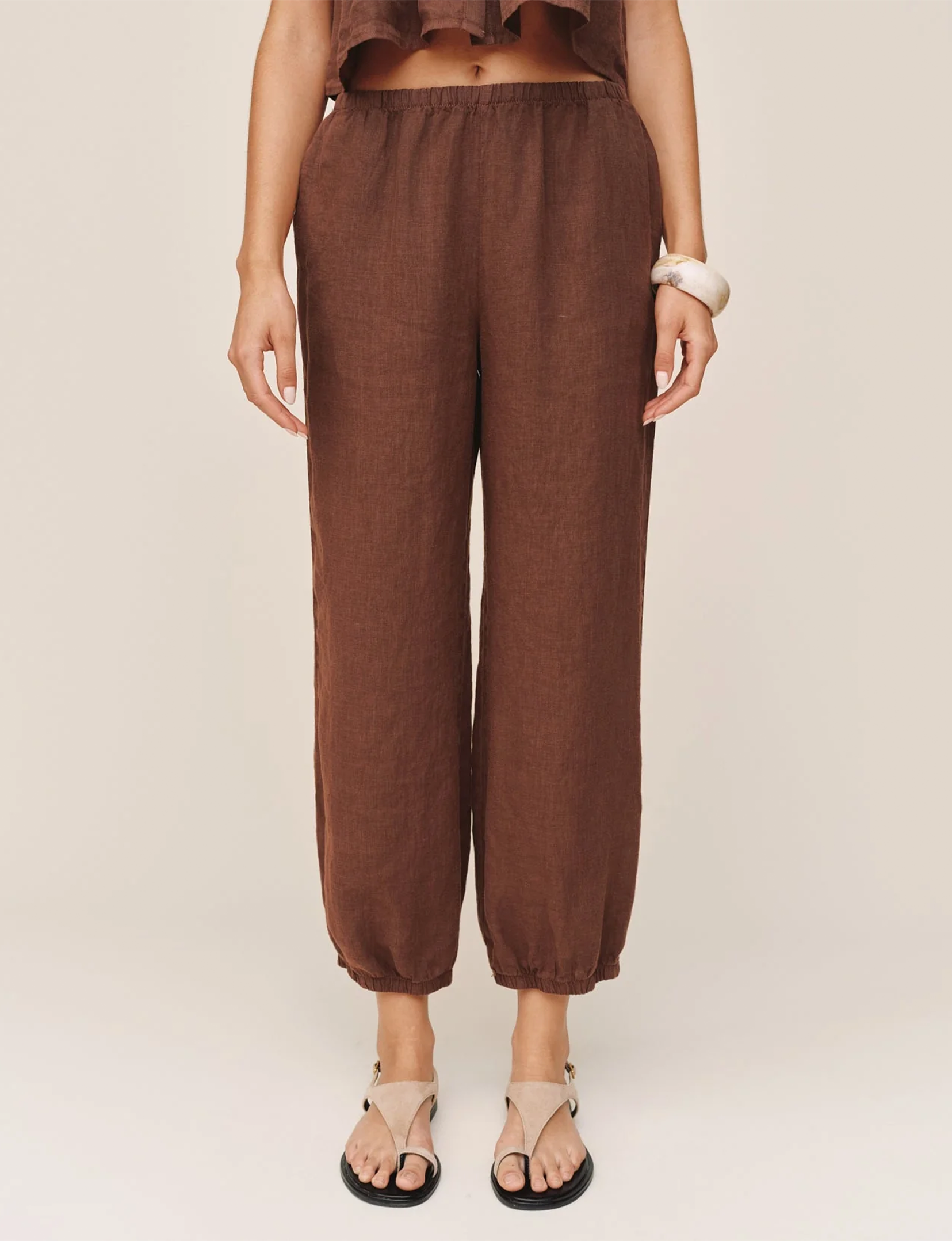 Oversized Femme Jogger, Sea Glass Brown