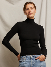 Noelle Turtleneck Sweater, Black