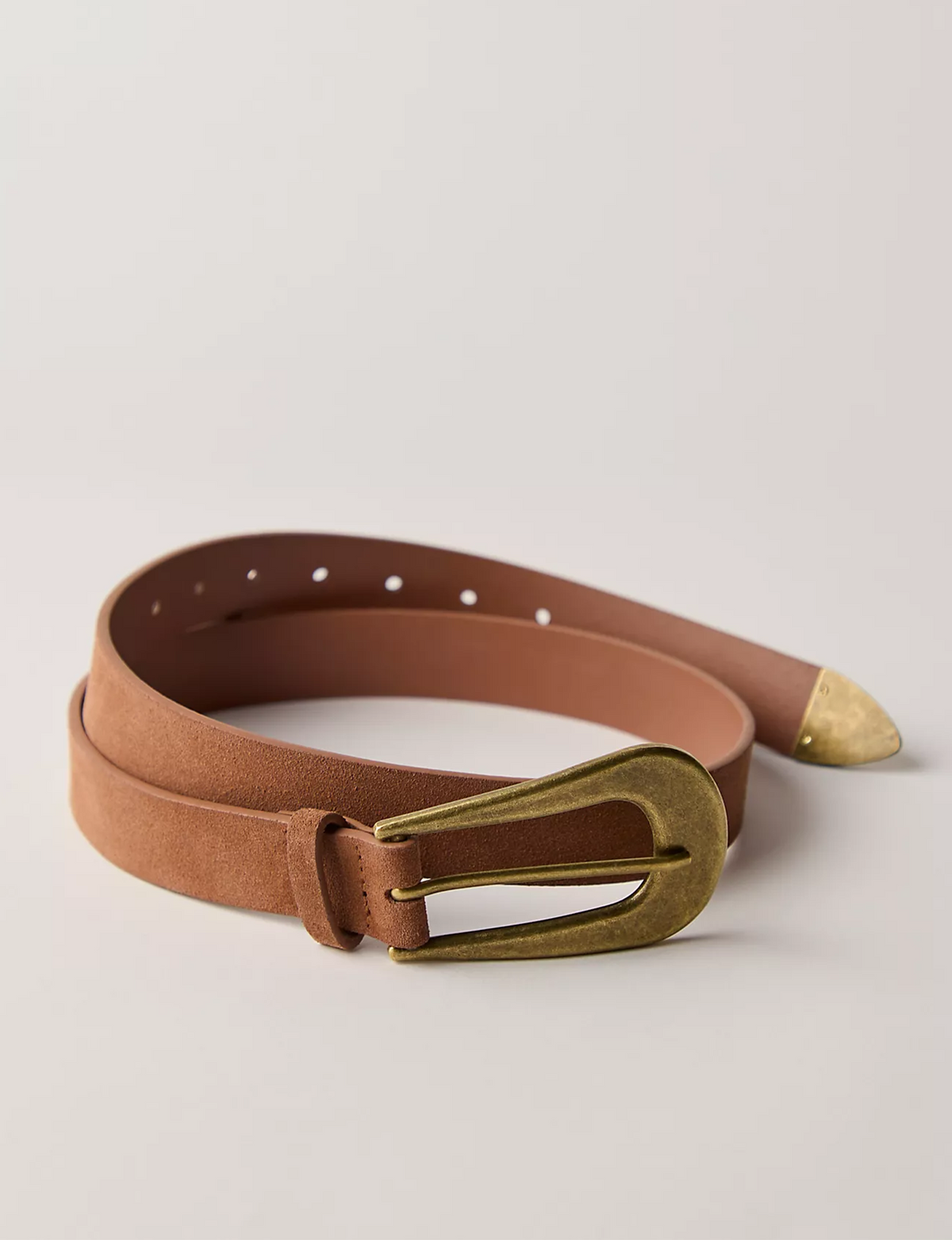 Cannon Suede Belt, Cognac