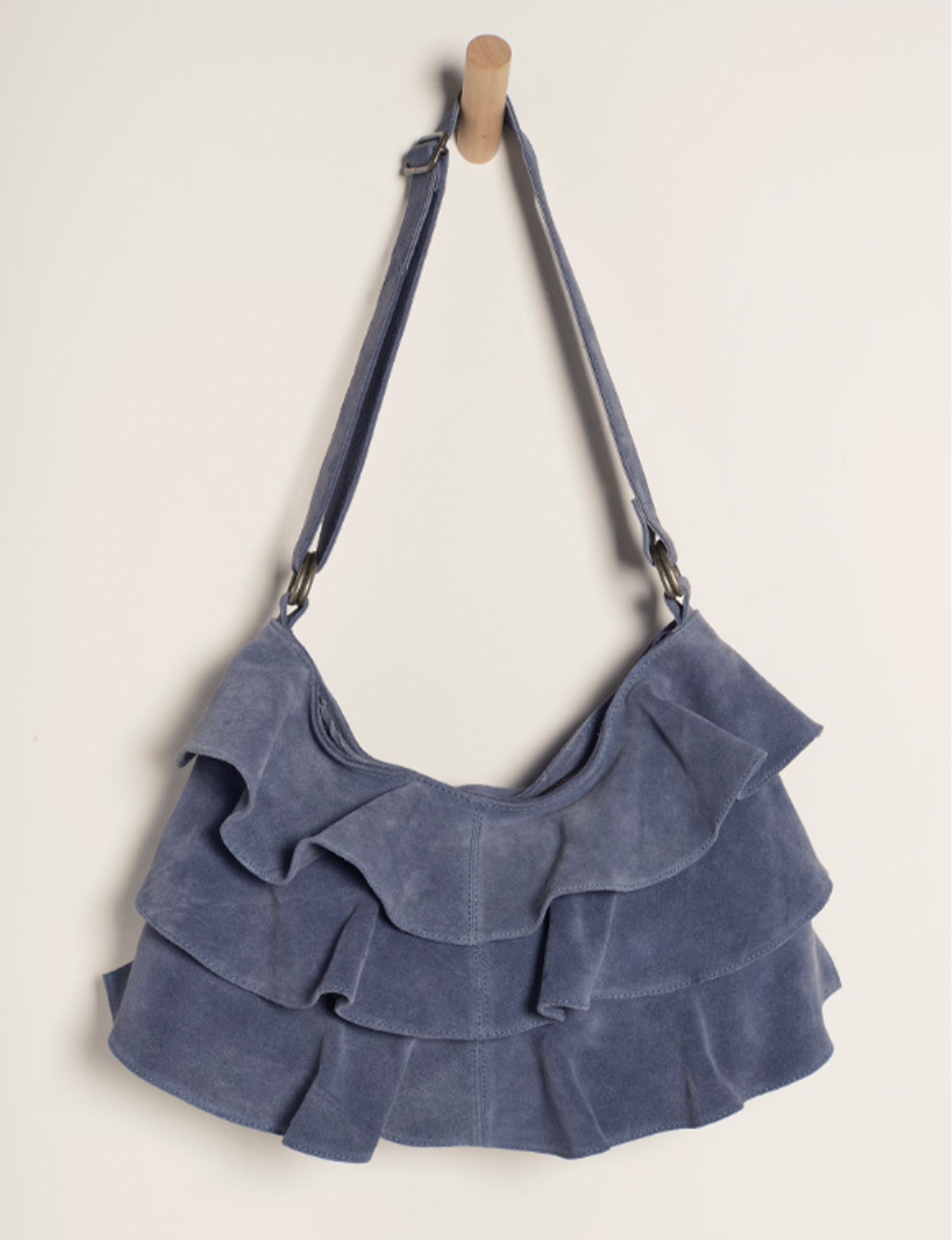Rae Ruffle Shoulder Bag, Slate – Punch Clothing