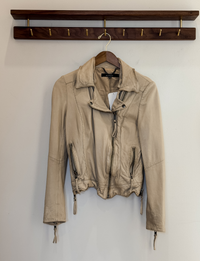Muubaa Leather Jacket, Bone