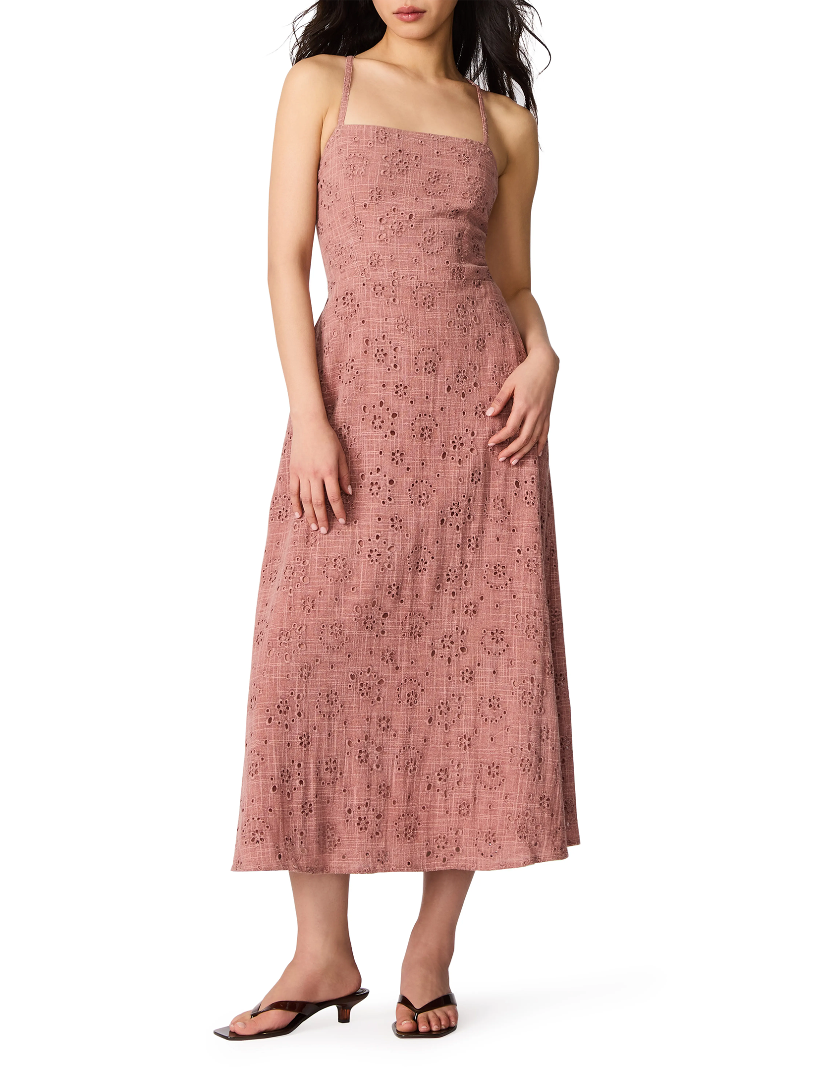 Riyan Dress, Burnt Coral