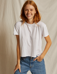 Harley Boxy Crew Tee, White