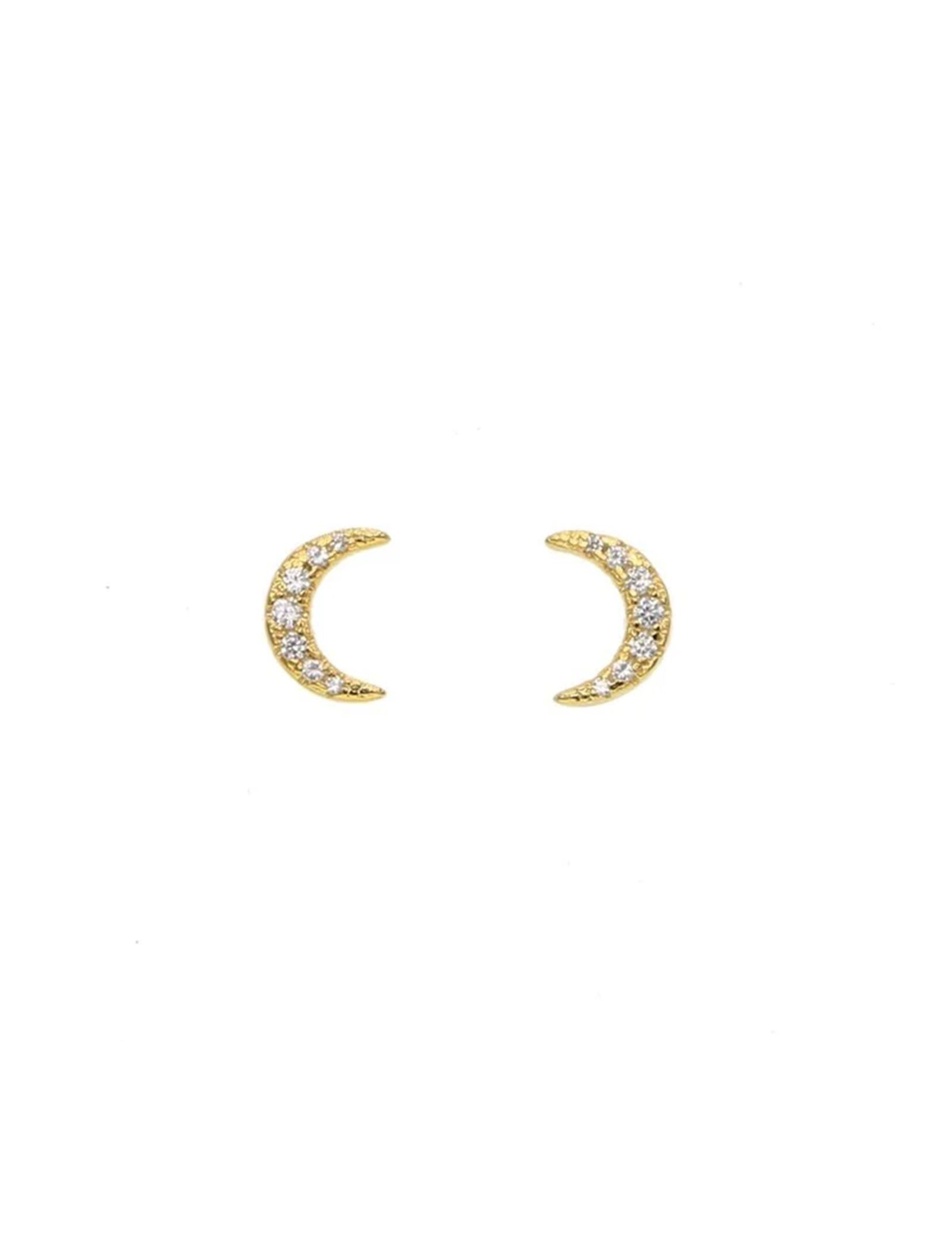 Moon Studs, Gold