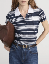 Striped Polo, Navy/Multi