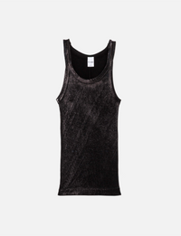 Ribbed Tank, Black Foil