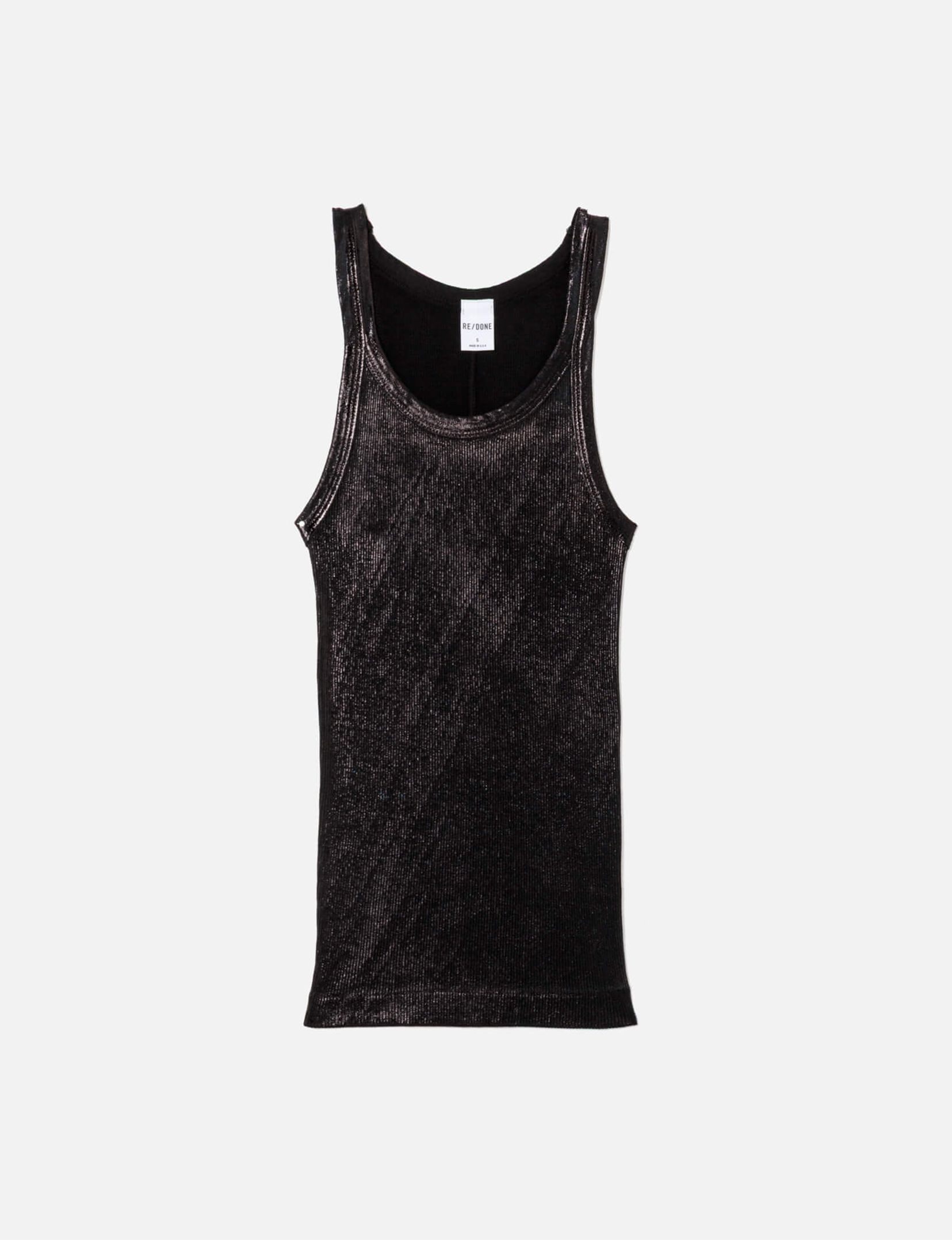Ribbed Tank, Black Foil