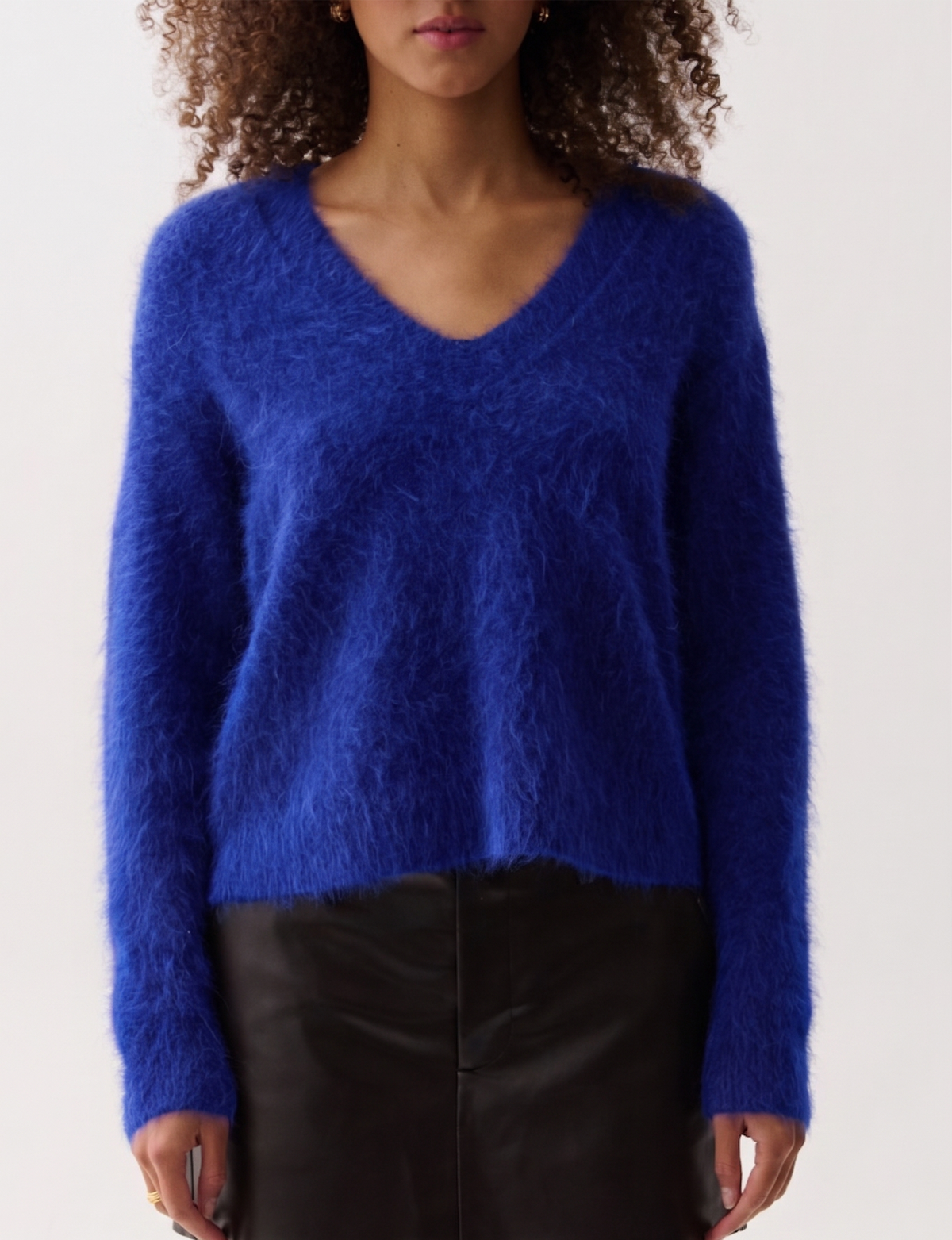 Kit V-Neck Pullover Sweater, Sapphire