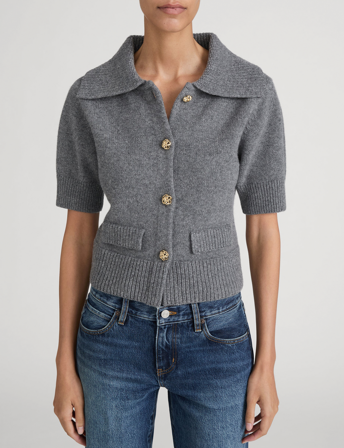 The Doll Cardi, Charcoal Heather
