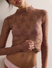 Lady Lux Layering Top, Chocolate