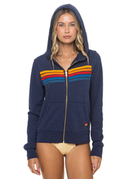 5 Stripe Zip Hoodie, Navy/Multi