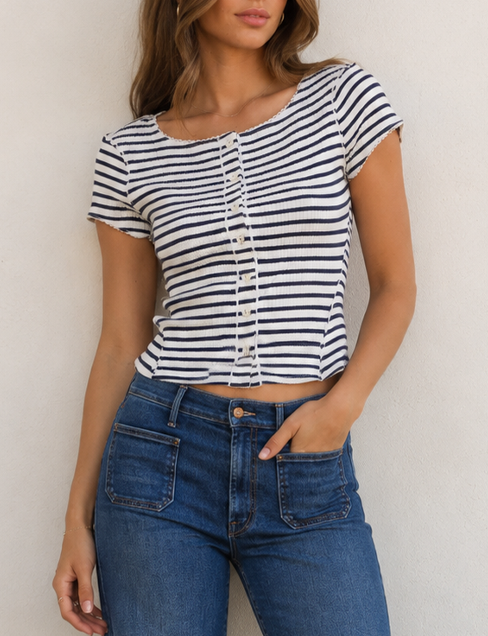 Most Wanted Striped Cardi, Black/White
