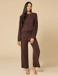 Marshmallow Reverse Seam Bracelet Lounge Set, Espresso