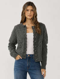 Annaca Cardigan, Charcoal