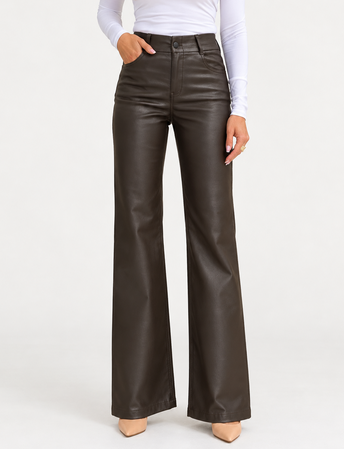Amy Vegan Pant, Brown