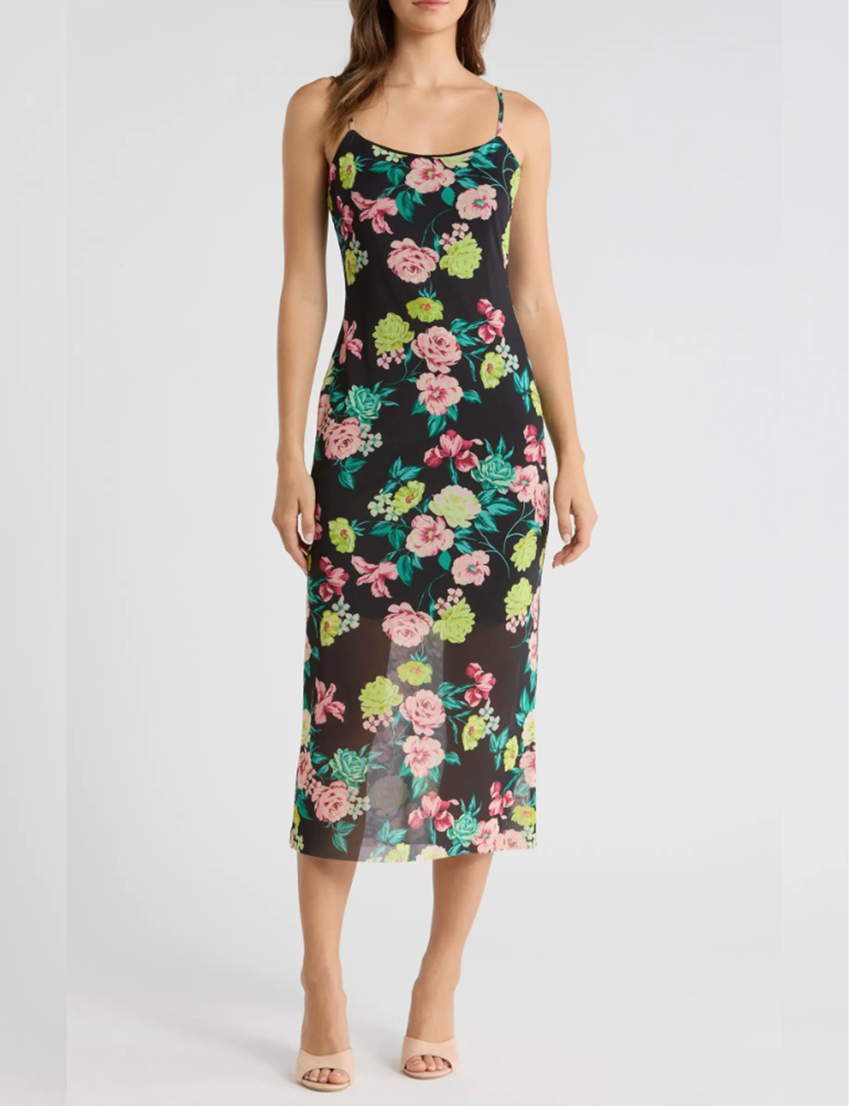 Giselly Dress, Black/Ditsy Floral