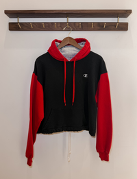 Champion Cinched Waist Hoodie, Red/Black