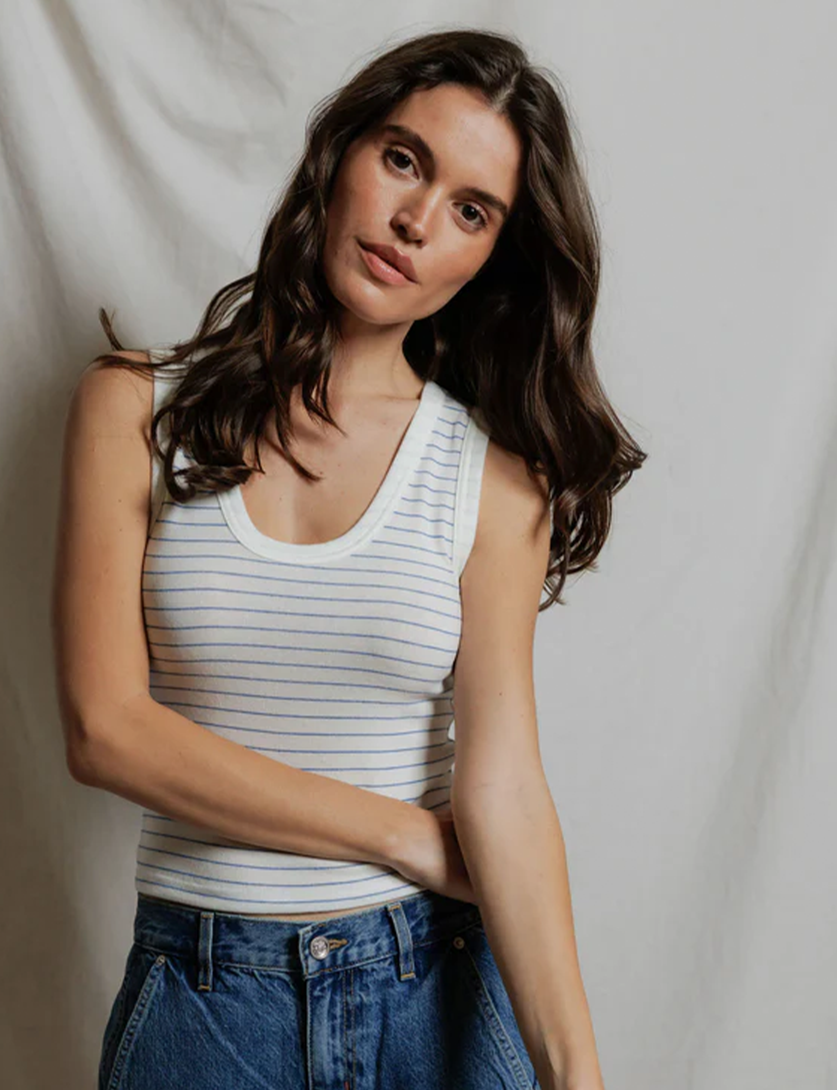 Kendra Tank Top, Pacific Stripe