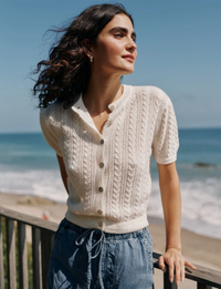 Short Cardigan, Ivory