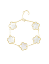 Adeline Clover Bracelet, Mother of Pearl