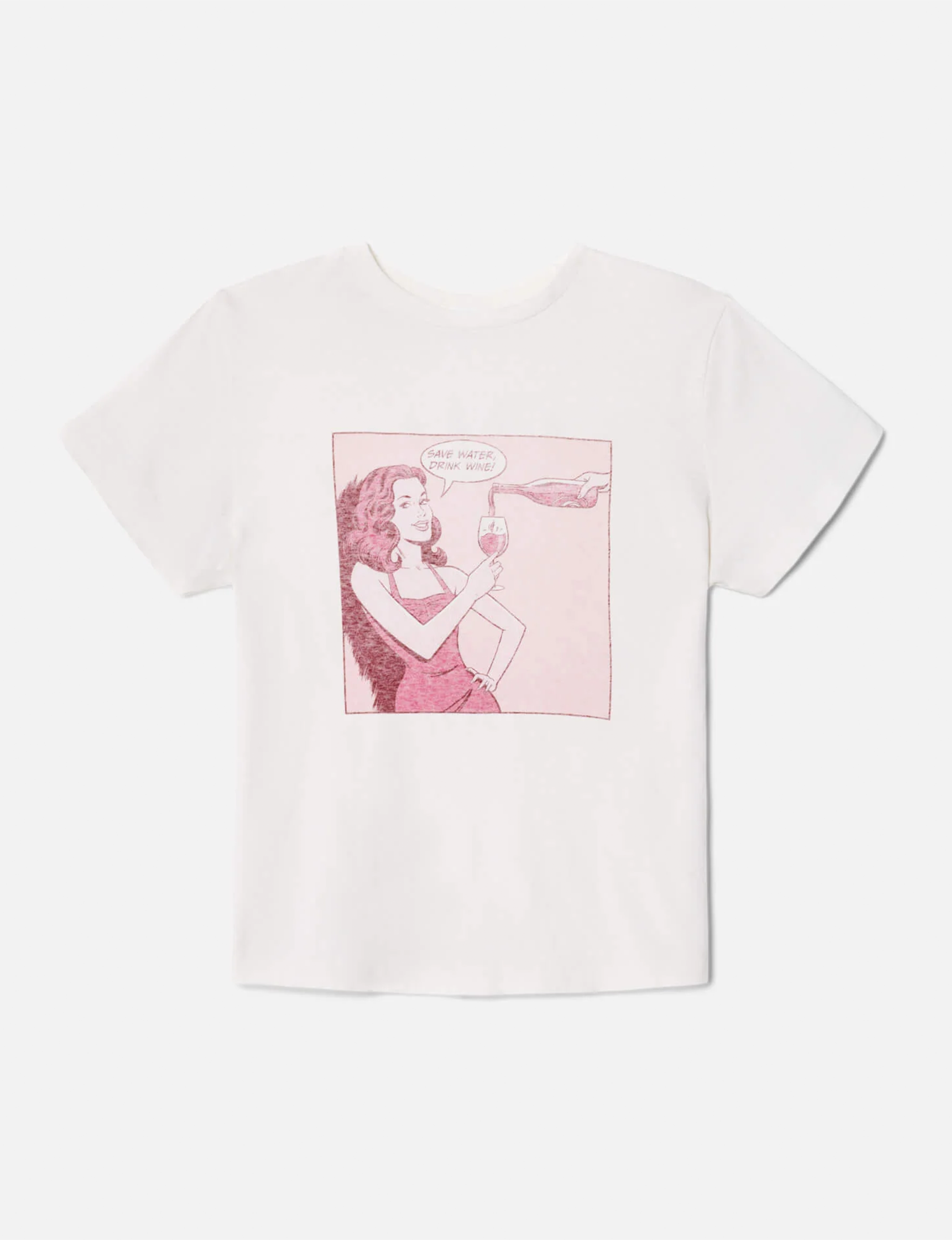 Classic Tee Drink Wine, Vintage White